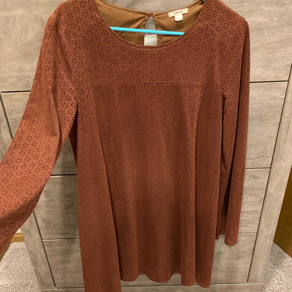 Rustic long sleeve dress